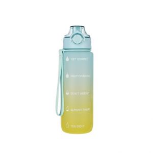 LÁHEV NA PITÍ DO ŠKOLY MODRO-ZELENÝ OMBRE 750 ML
