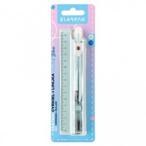 Starpak Kružítko kovové + pravítko Pastel Blue 561876