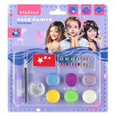Barvy na obličej 6 barev, FAIRIES STARPAK 528373<br />
