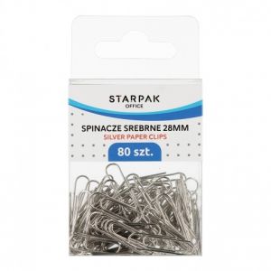 Kovová spona stříbrná 80ks Pouzdro Starpak 563702