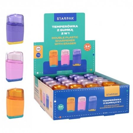 Ořezávátko s gumičkou 2v1 Mix Starpak 563052