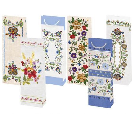 Taška dárková 12 x 40 x 9cm LAHEV KVĚTY mix