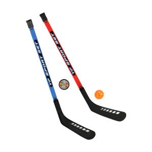 Hokejky s míčkem a pukem 90cm - 2kusy