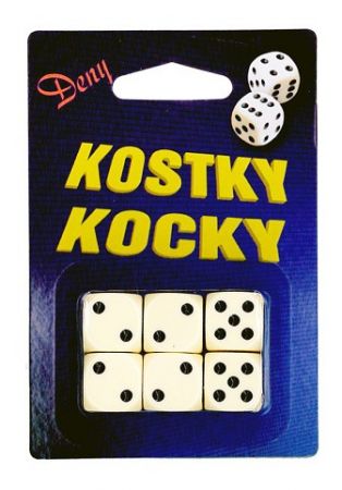 Hrací kostky v krabičce