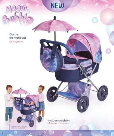 DeCuevas 85076 Skládací kočárek pro panenky se slunečníkem a taškou Magic Bubble 2024 - 60