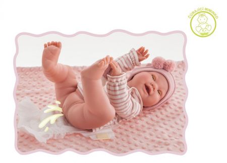 Antonio Juan 50160 MIA - mrkací a čůrající realistická panenka miminko s celovinylovým tě