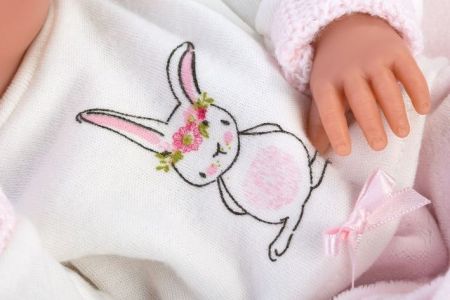 Llorens 63556 NEW BORN HOLČIČKA - realistická panenka miminko s celovinylovým tělem - 35 c