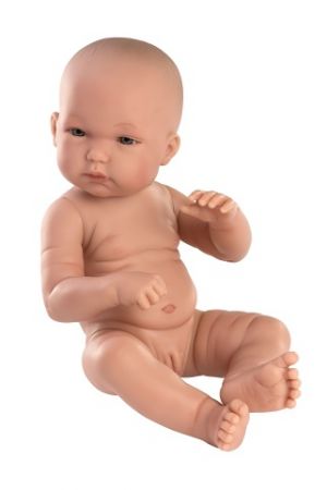 Llorens 63501 NEW BORN CHLAPEČEK - realistická panenka miminko s celovinylovým tělem - 35