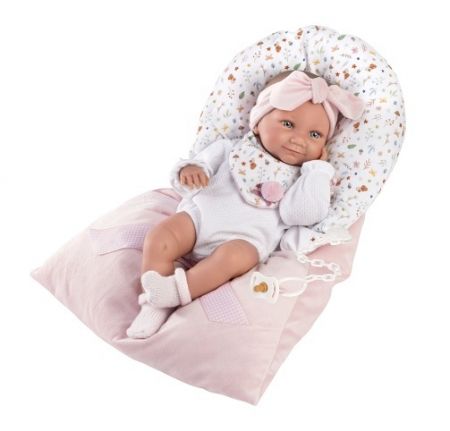 Llorens 73901 NEW BORN HOLČIČKA - realistická panenka miminko s celovinylovým tělem - 40 c