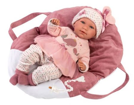 Llorens 74014 NEW BORN - realistická panenka miminko se zvuky a měkkým látkovým tělem - 42