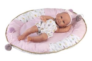 Llorens 73806 NEW BORN HOLČIČKA - realistická panenka miminko s celovinylovým tělem - 40 c