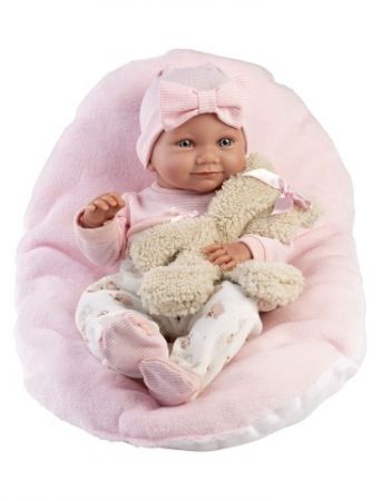 Llorens 73808 NEW BORN HOLČIČKA - realistická panenka miminko s celovinylovým tělem - 40 c