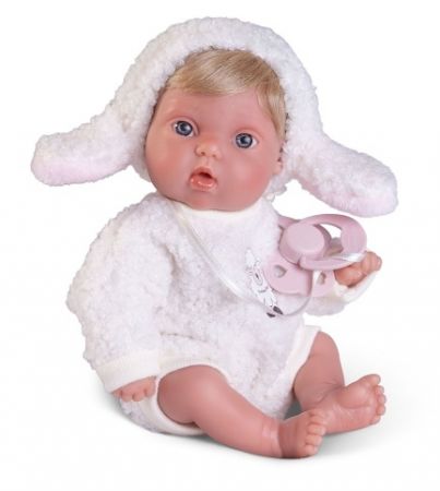 Antonio Juan 85317-2 Picolín ovečka - realistická panenka miminko s celovinylovým tělem -