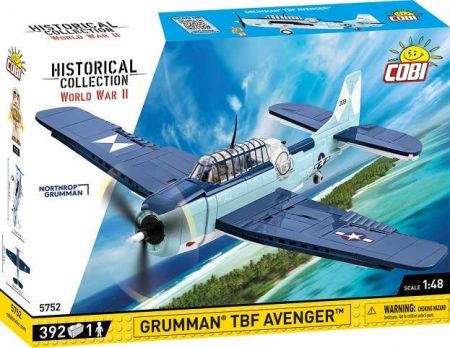 COBI 5752 II WW Grumman TBF Avenger, 1:48, 392 k, 1 f