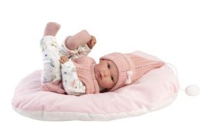 Llorens 63504 NEW BORN HOLČIČKA - realistická panenka miminko s celovinylovým tělem - 35 c