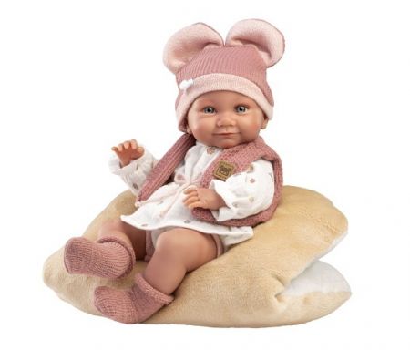 Llorens 73816 NEW BORN HOLČIČKA - realistická panenka miminko s celovinylovým tělem - 40 c