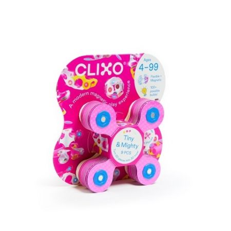 CLIXO Tiny & Mighty Sparkle - magnetická stavebnice 9 kusů