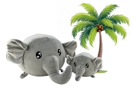 Magic Baby Slon - maminka s mláďátkem - set plyšových hraček 20 a 40 cm