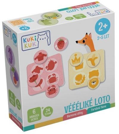 KukiKuk 80035 Véééliké loto Barevné stíny