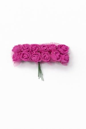 pěnové růžičky tmavě růžová Dark Pink