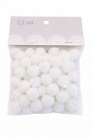 Bambulky bílé 1,5cm 60ks