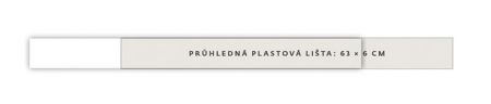 Kalendář stolní Průhledná plastová lišta 2026 / 6cm x 63cm / S90