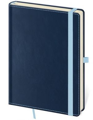 Linkovaný zápisník Double Blue L