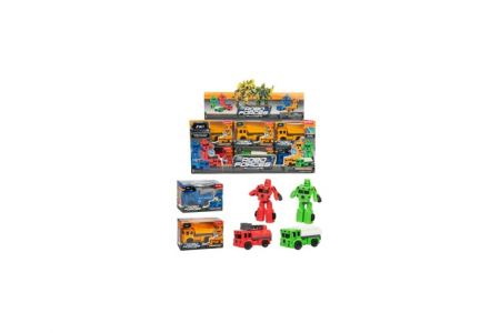 Transformer auto/robot mini plast 9cm 4 barvy v krabičce 11x7cm