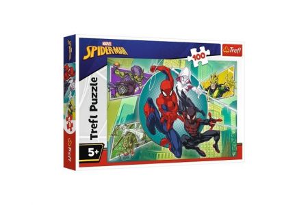 Puzzle Spiderman 100 dílků 41x27,8cm v krabici 29x19x4cm