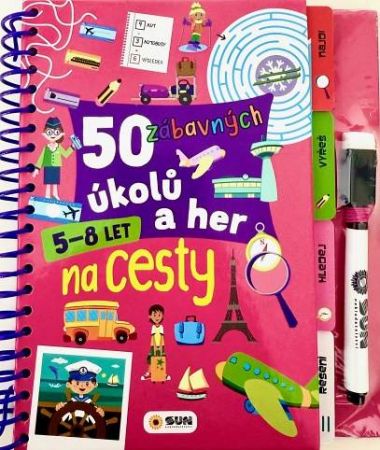 50 zábavných úkolů a her - NA CESTY 5-8 LET - napiš a smaž