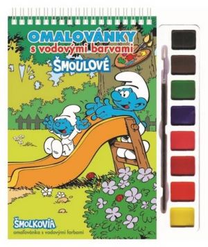 Omalovánky s vodovými barvami Šmoulové