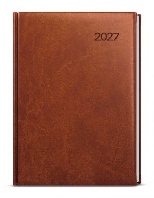 Diář denní - David - Vivella - A5 - hnědá 2027, 14,3cm x 20,5cm, BDD6-7-27