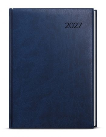 Diář denní - David - Vivella - A5 - modrá 2027, 14,3cm x 20,5cm, BDD6-1-27