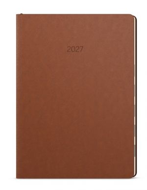 Diář denní - Maxim - B5 - hnědá 2027, 17,5cm x 24cm, BDM10-7-27