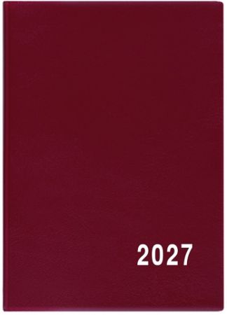Diář měsíční - Anežka - PVC - bordó 2027, 7cm x 10cm, BMA1-3-27