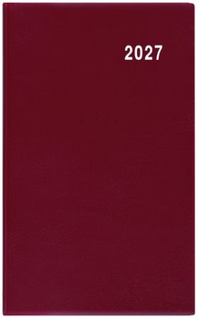 Diář měsíční - Diana - PVC - bordó 2027, 9cm x 17cm, BMD1-3-27