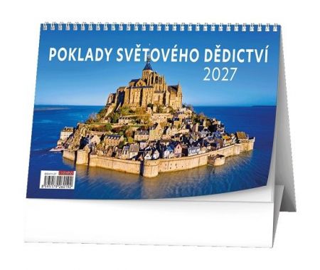 Kalendář stolní - Poklady světového dědictví 2027, 21cm x 15cm, BSH11-27