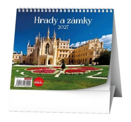 Kalendář stolní - IDEÁL - Hrady a zámky 2027, 16,5cm x 13,5cm, BSL1-27