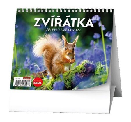 Kalendář stolní - IDEÁL - Zvířátka celého světa 2027, 16,5cm x 13,5cm, BSJ6-27