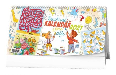 Kalendář stolní - Kreativní kalendář pro děti 2027, 30cm x 15cm, BSE6-27