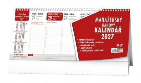 Kalendář stolní - Pracovní Manažerský kalendář 2027, 32cm x 14cm, BSN1-27