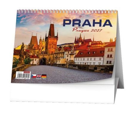 Kalendář stolní - Praha 2027, 21cm x 15cm, BSH0-27