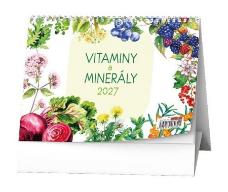 Kalendář stolní - Vitamíny a minerály Renaty Raduše Herber 2027, 21cm x 15cm, BSF10-27