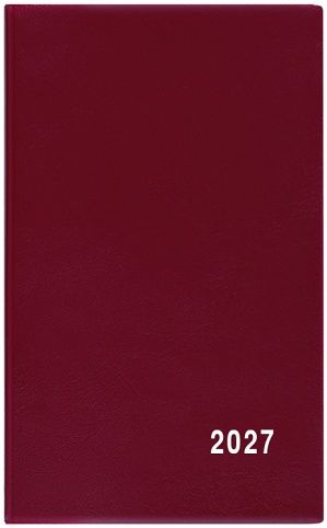 Diář týdenní - Alois - PVC - bordó 2027, 9cm x 15cm, BTA1-3-27