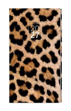 Diář týdenní - Jakub - Lamino - kapesní - Leopard 2027, 7,5cm x 15cm, BTJ9-2-27
