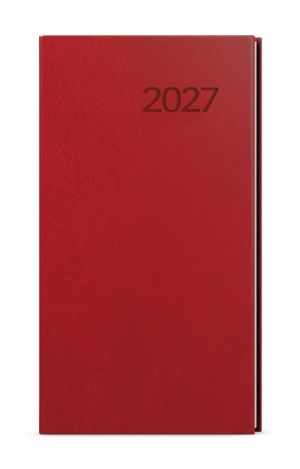 Diář týdenní - Jakub - Vivella - kapesní - bordó 2027, 7,5cm x 15cm, BTJ6-3-27
