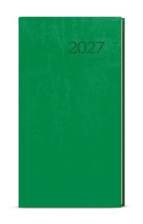 Diář týdenní - Jakub - Vivella - kapesní - jasně zelená 2027, 7,5cm x 15cm, BTJ6-28-27