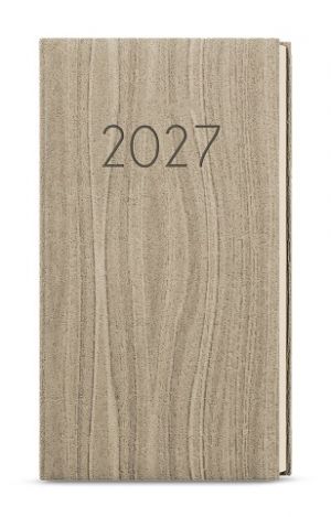 Diář týdenní - Jakub - Wood - kapesní - světle hnědá 2027, 7,5cm x 15cm, BTJk65-27-27
