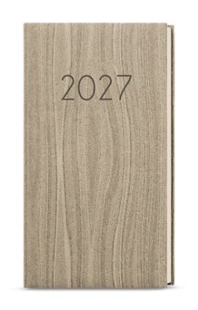 Diář týdenní - Jakub - Wood - kapesní - světle hnědá 2027, 7,5cm x 15cm, BTJk65-27-27