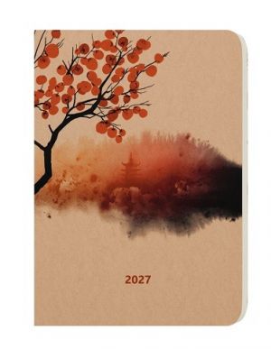 Diář týdenní - Oskar - Kraft - Zen 2027, 14,3cm x 20,5cm, BTO4-2-27